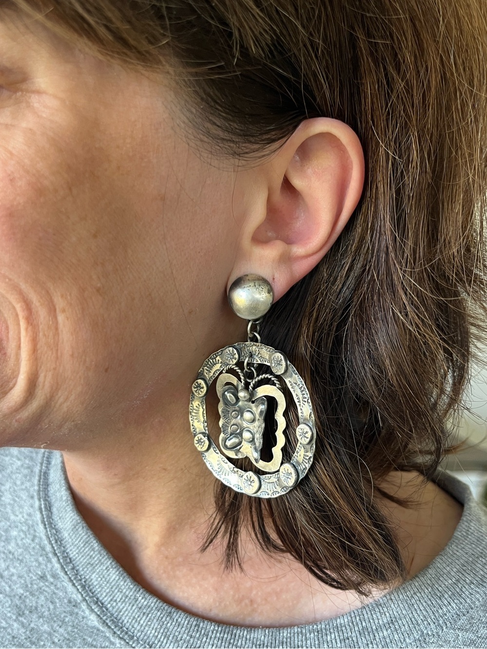 Navajo Sterling Butterfly Earrings